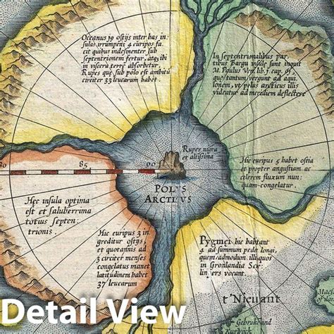 Historic Map Of The Arctic First Map Of The North Pole Map