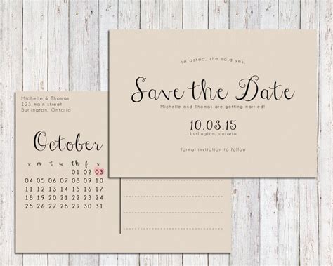 Rustic Save The Date Printable, Save The Date Postcard, Save The Date Calendar #2399483 - Weddbook