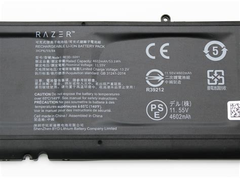 Original Mah Wh Batterie Razer Blade Stealth Rz E R U