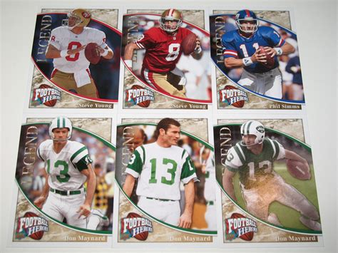 Legends Football Heroes (6) Card Lot - Baseball & Football Sports Cards