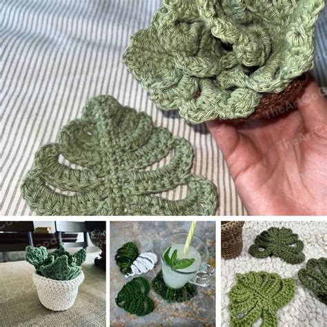 Monstera Leaf Crochet Pattern Terra Cotta Pot PDF Tutorial Etsy