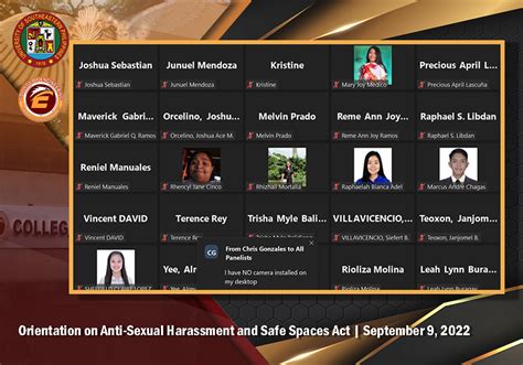 Coe Gad Conduct Orientation On Anti Sexual Harassment And Safe Spaces