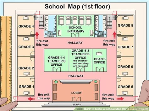 How to Make a School Map (for a Class Project): 14 Steps