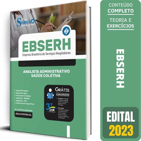 Apostila EBSERH 2023 Analista Administrativo Saúde Coletiva