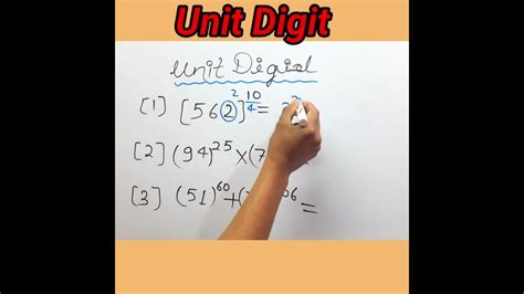 Unit Digit Tricks How To Find Unit Digit Of Any Numbershorts Unitdigit Youtubeshorts Youtube