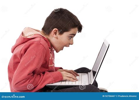 Child With Computer Stock Image Image Of Computer Caucasian 52706667