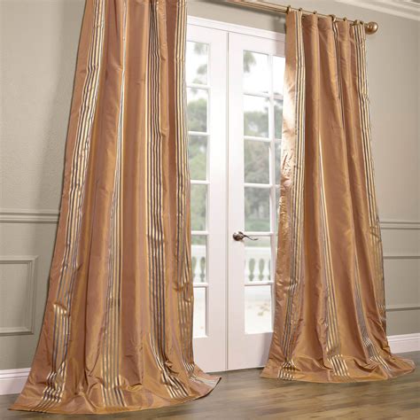 Buy Waterford Gold Silk Stripe Curtains Panel