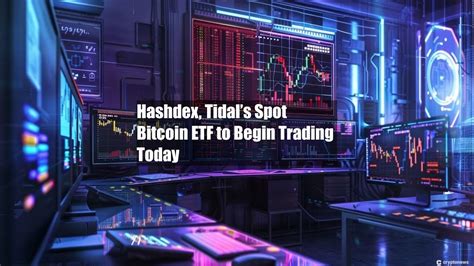 Hashdex Tidals Spot Bitcoin Etf To Begin Trading Today Youtube