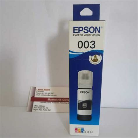 Tinta Refill Epson Original 003 Black Multiteknik Komputer Bali