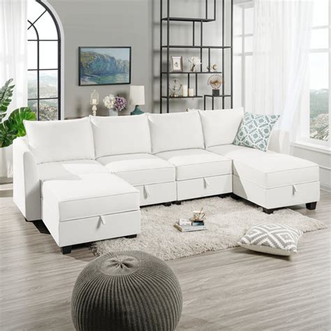 Ebern Designs Claribell U Shaped Sectional Upholstered Sofa Modular