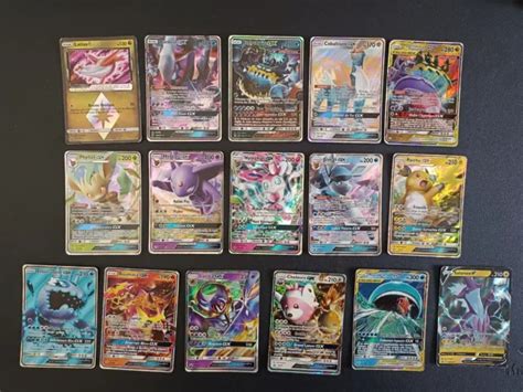 Lot Cartes Pok Mon Ultra Rares Gx V Full Art Soleil Et Lune P E Et