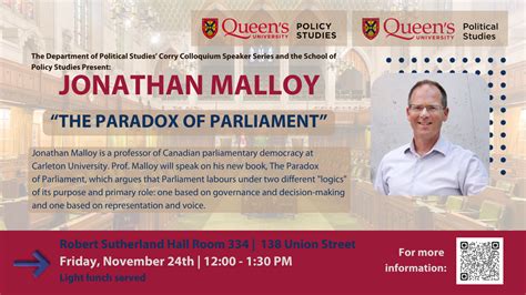 "The Paradox of Parliament" | Department of Political Studies