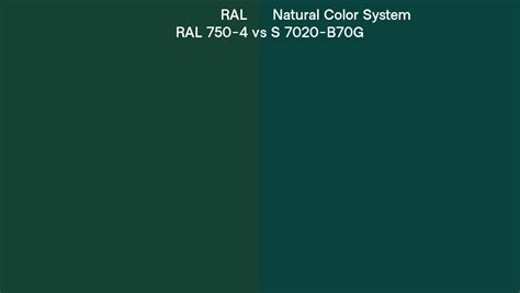 Ral Ral 750 4 Vs Natural Color System S 7020 B70g Side By Side Comparison