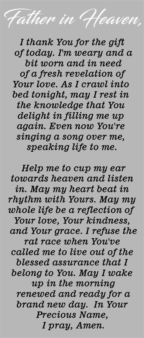 Pray This Powerful Prayer Before Going To Bed Every Night Good