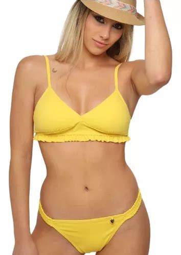 Bikini Triangulo Push Up Volados Vedetina Moda 2023 Calidad Envío gratis