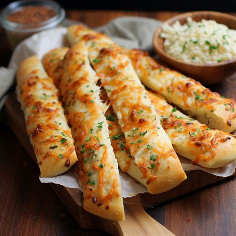 Homemade Cheesy Garlic Breadsticks Recipe Cuts Food