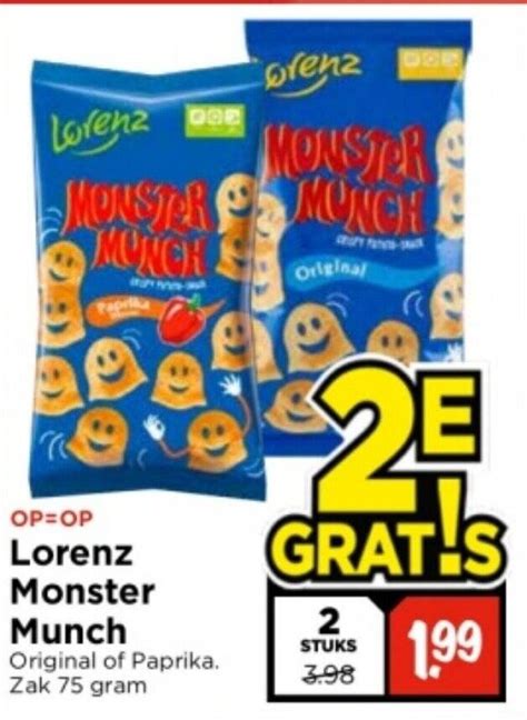 Lorenz Monster Munch 75g Aanbieding Bij Vomar Voordeelmarkt