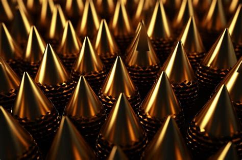 Premium Photo Luxury Gold Cones Background