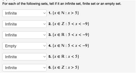 Solved For Each Of The Following Sets Tell If It An