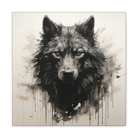 Wolf, Lone Wolf, Dark and Mysterious, Canvas Art - Etsy