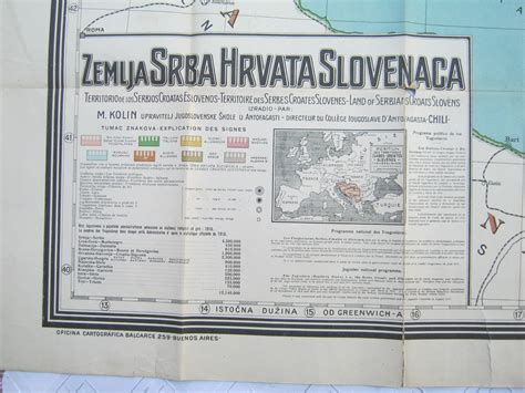 Etnografska Karta Zemlja Srba Hrvata Slovenaca 1917 Kupindo