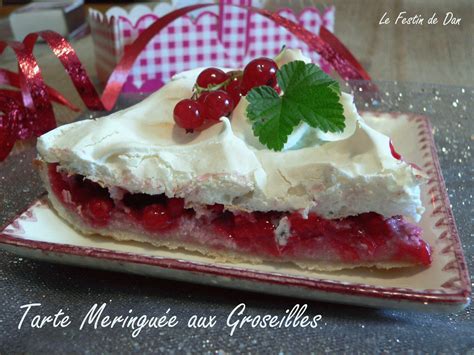 Le Festin de Dan Tarte Meringuée aux Groseilles