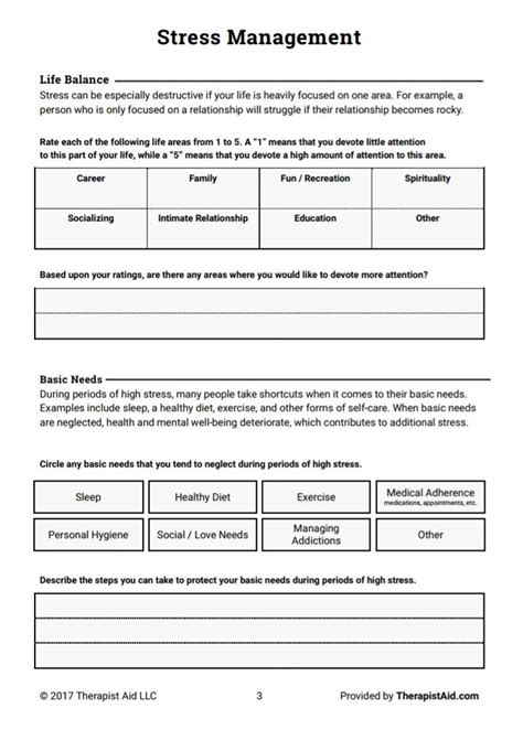 Stress Management Activity Worksheets | Hot Sex Picture