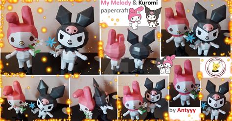 Antyyys Papercrafts My Melody Kuromi Sanrio Built Papercraft