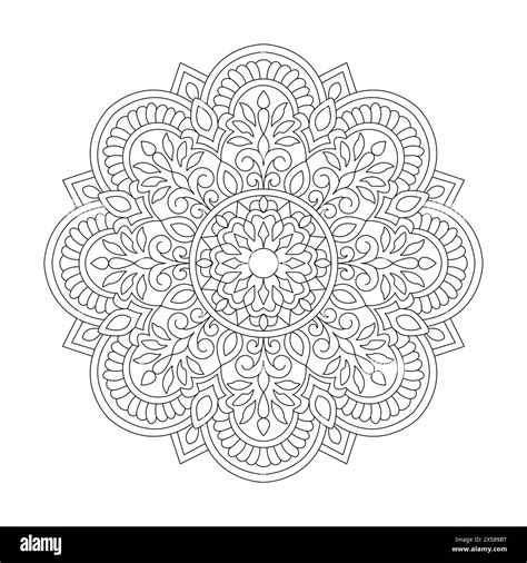 Mindfulness Mandala Coloring Book Page For Kdp Book Interior Editable