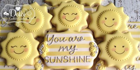 You Are My Sunshine Baby Shower First Birthday Cookies By