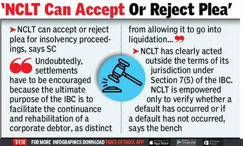 Sc Nclt Has No Authority To Ask Creditors To Settle With Defaulter Times Of India