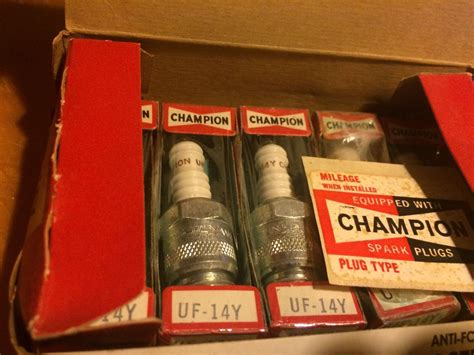 Nos Champion Turbo Action Spark Plugs Uf Y Plugs With Box Free