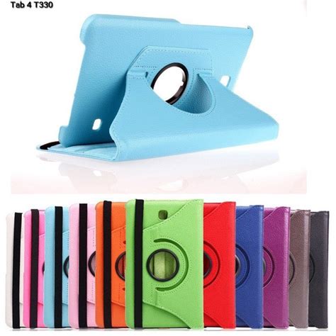 เคสแท็บเล็ตหนังแบบหมุนได้ 360 องศาสําหรับ Samsung Galaxy Tab 4 8 0 T330