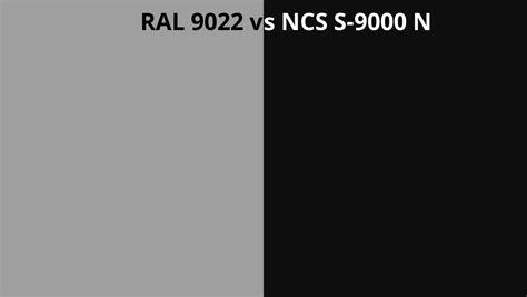 Ral 9022 Vs Ncs S 9000 N Ral Colour Chart Uk