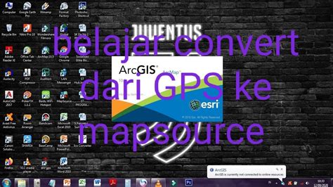 Belajar Convert Dari Gps Mapsource Dnrgps Untuk Ke Arcgis Youtube