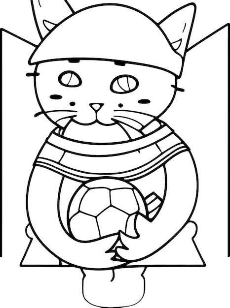Premium Vector | Whiskered wonder a cute kitten coloring page adventure