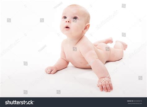 Naked Smiling Baby Lying On His Stock Photo Shutterstock