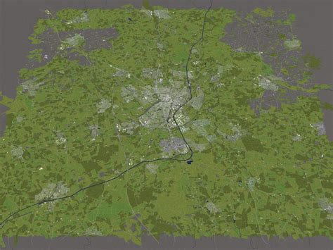 Mapa de la ciudad de Münster Alemania 50x50km Modelo 3D 149 max