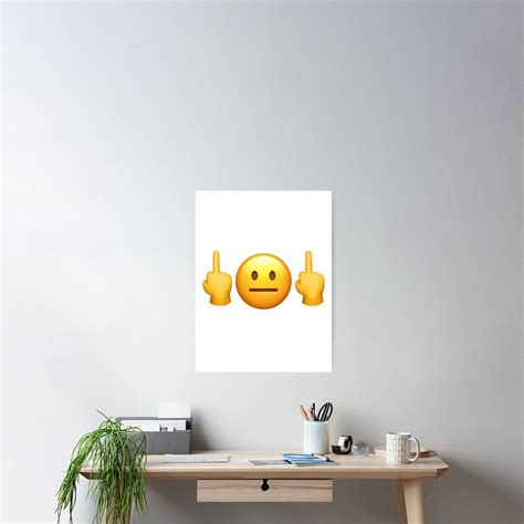 "Flipping off emoji" Poster for Sale by Rccola55 | Redbubble