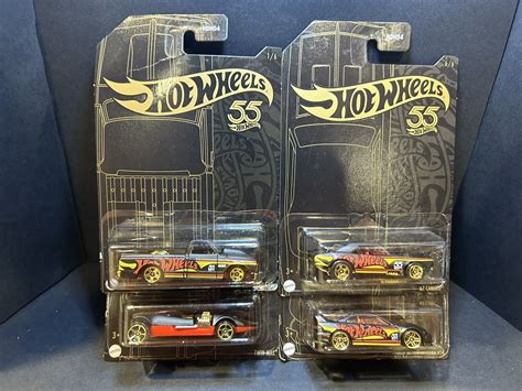 Hot Wheels Pearl And Chrome 2023 Set Of 4 Cars 55th Anniversary EBay