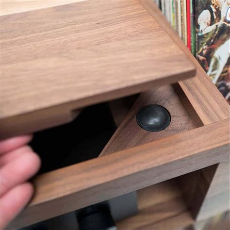 Unison Vinyl Record Storage Stand In Natural Walnut Record Stand