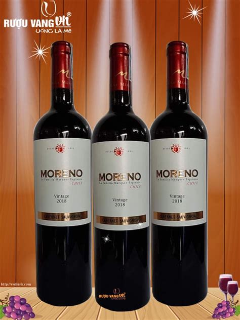 Rượu Vang Moreno Cabernet Sauvignon Chile Nhập Khẩu