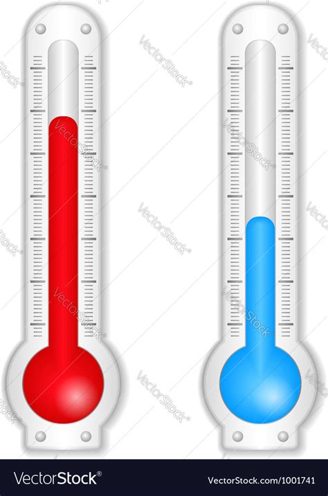 Red And Blue Thermometers Royalty Free Vector Image