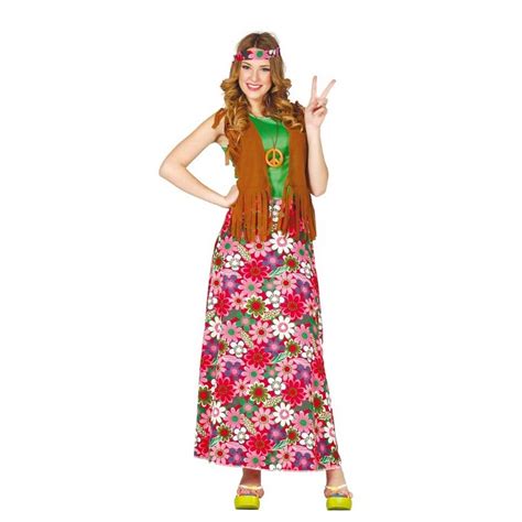 Disfraz De Hippie Con Flores Para Adulta Por 18 25