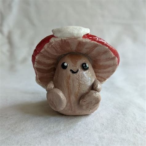 Cottagecore Clay Mushroom Creatures Cute Creatures Made From Etsy