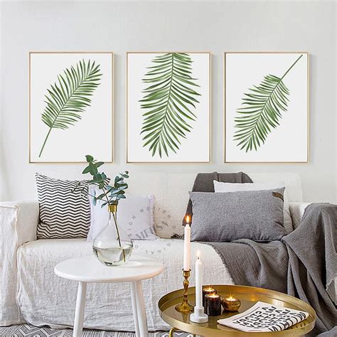 Green Leaf Print Decor Home Decor Living Space Decor