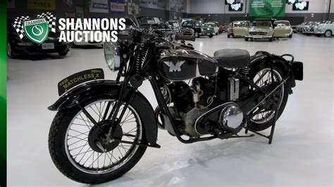 1938 Matchless Model X Solo Motorcycle 2021 Shannons Winter Timed