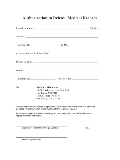 Printable Medical Records Release Form Complete With Ease Airslate Signnow