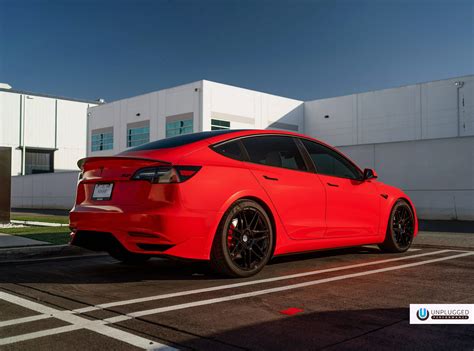 Tesla Model Avery Dennison Gloss Spark Red Vinyl Wrap