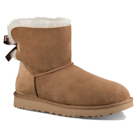 Ugg Mini Bailey Bow Ii Chestnut Women S Boot Sheepskinshoes